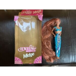 Barbie Jewel Hair Mermaid‎ Midge Doll Mattel Longest Hair Ever